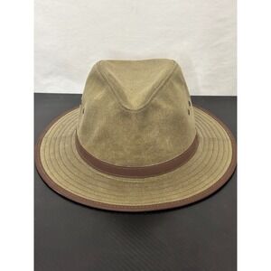 Outback Trading Co Oilskin Madison River Packable Hat XL Sage Green Waterproof